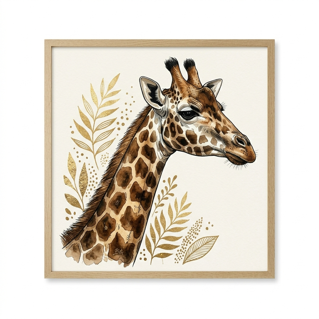 The Serene Giraffe Portrait