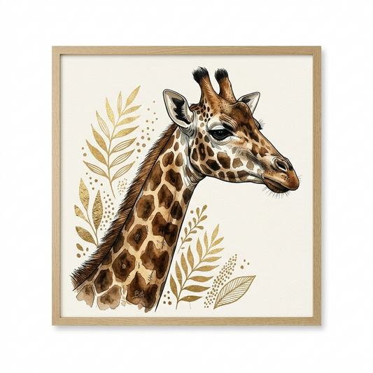 The Serene Giraffe Portrait